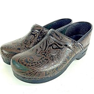 Dansko Tooled Embossed Clogs Womens US 11.5 EU 42